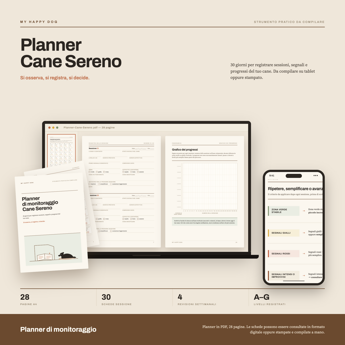 Planner di monitoraggio Cane Sereno